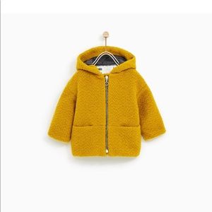 Zara girls Hooded 3 quarter length coat